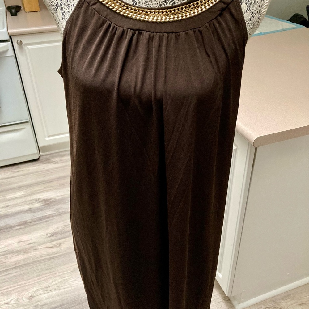 Jessica Dress or Beach Cover up with Gold Chain Accents